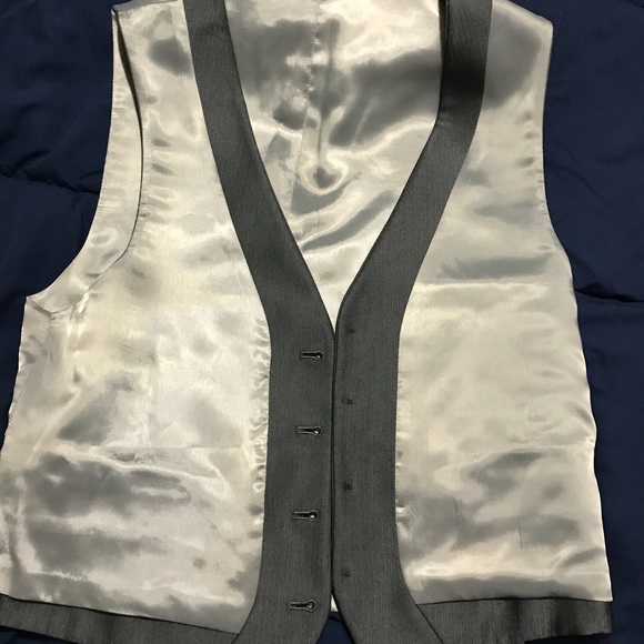 Calvin Klein Slim Fit Suit Vest - Gray Herringbone - Picture 5 of 5